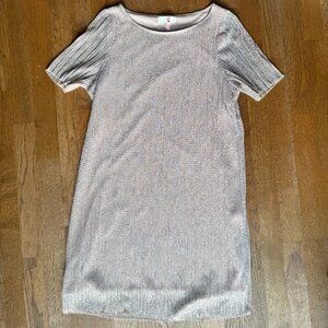 Oak & Fort Metallic Pink Sparkly Dress - Size Large